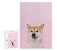300 PCS Jigsaw Puzzles- Smiling Shiba Inu Jigsaw for Adults Relaxing Games Staycation Kill Time Deal As Gifts for The Whole Family 300 PCS