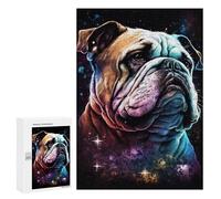 300 PCS Jigsaw Puzzles- Space Bulldog Portrait -3 Jigsaw for Adults Relaxing Games Staycation Kill Time Deal As Gifts for The Whole Family 300 PCS