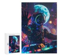 300 PCS Jigsaw Puzzles- Space DJ Mixing Cosmic Beats Puzzle For Teenagers Family Activities for Birthday, Chrismas Unique Birthday And Gifts 300 PCS