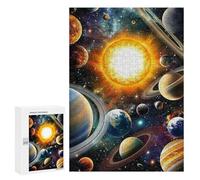300 PCS Jigsaw Puzzles Space Planets Universe Art Jigsaws for Adults Puzzle For Family Fun Difficult And Challenge Educational Family Game 300 PCS