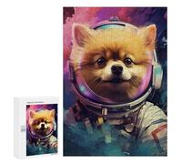 300 PCS Jigsaw Puzzles Space Pomeranian Adventure -8 Adult Jigsaw Puzzles Enhance Memory Educational Challenge Toys Educational Games 300 PCS