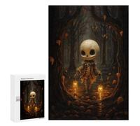 300 PCS Jigsaw Puzzles- Spooky Forest Lantern Walk Jigsaw for Adults Relaxing Games Staycation Kill Time Deal As Gifts for The Whole Family 300 PCS