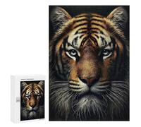 300 PCS Jigsaw Puzzles Tiger Close-Up Jigsaw for Teenagerss Precision Cutting Fun Activities at Home Challenging Game And Family Play 300 PCS