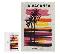 300 PCS Jigsaw Puzzles- Tropical Honolulu Hawaii Jigsaw for Adults Relaxing Games Staycation Kill Time Deal As Gifts for The Whole Family 300 PCS