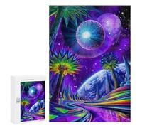 300 PCS Jigsaw Puzzles Vibrant Cosmic Landscape Puzzles for Teenagers Enhance Memory Difficult And Challenge Brainteaser Family Games 300 PCS