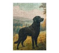 300 PCS Jigsaw Puzzles Vintage Curly Coated Dog Adult Jigsaw Puzzle Hands-on Game Hand Speed Race Unique Gifts for Birthday And Christmas 300 PCS
