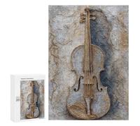 300 PCS Jigsaw Puzzles Vintage Violin Wall Art Decor Jigsaw Puzzles for Teenagers Stress Reliever Train Your Brain And Hands Learning Educational Toys 300 PCS