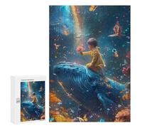 300 PCS Jigsaw Puzzles Whale, Child, Flowers, Butterflies Jigsaws for Adults Puzzle For Family Fun Difficult And Challenge Educational Family Game 300 PCS