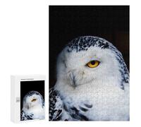 300 PCS Jigsaw Puzzles Wild OWL Face Poster Jigsaw for Teenagerss Precision Cutting Fun Activities at Home Challenging Game And Family Play 300 PCS