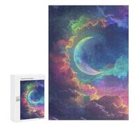 300 PCS Jigsaw Rainbow Moonlit Sky Jigsaw Puzzles for Adults Family Activities Help The Brain Exercise Deal As Gifts for The Whole Family 300 PCS