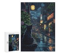300 PCS Jigsaw Rainy Night in Tokyo Jigsaws for Adults Puzzle Stress Reliever Parent-child Interaction Unique Birthday And Xmas Gifts 300 PCS