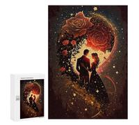 300 PCS Jigsaw Romantic Moonlit Garden Adult Jigsaw Puzzles For Family Fun Parent-child Interaction Gifts for Friends And Family 300 PCS