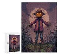 300 PCS Jigsaw Spooky Scarecrow Halloween Decor Jigsaw Puzzles for Adults Family Activities Help The Brain Exercise Deal As Gifts for The Whole Family 300 PCS