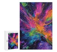 300 PCS Jigsaws Abstract Cosmic Energy Painting Jigsaws for Adults Puzzle Hand Speed Race Help The Brain Exercise Beautiful Design Game 300 PCS
