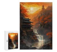 300 PCS Jigsaws Adults Puzzles Amazing Sunset The River Jigsaw for Adults Relax Games Birthday Present Birthday And Unique Gifts 300 PCS