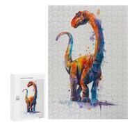 300 PCS Jigsaws Adults Puzzles Apatosaurus Watercolor Jigsaws for Adults Hands-on Game Wall Decoration Birthday And Unique Gifts 300 PCS
