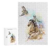 300 PCS Jigsaws Adults Puzzles Arabic Horse Jockey Jigsaw for Adults Toy Wall Decor Perfect Decoration for Is Ideal As A Gift 300 PCS