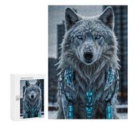 300 PCS Jigsaws Adults Puzzles Arctic Wolf in The Snow Jigsaw for Adults Hands-on Game Precision Cutting Parent-child Interaction 300 PCS