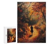 300 PCS Jigsaws Adults Puzzles Autumn Path Woman Adult Puzzles Relaxing Games Precision Cutting Unique Gifts for Birthday And Christmas 300 PCS