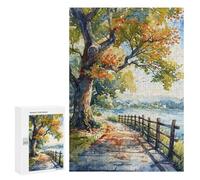 300 PCS Jigsaws Adults Puzzles Autumn Serenity Path Jigsaw for Adults Toy Wall Decor Perfect Decoration for Is Ideal As A Gift 300 PCS