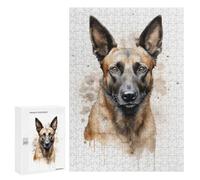 300 PCS Jigsaws Adults Puzzles Belgian Malinois Portrait Jigsaw for Adults Toy Wall Decor Perfect Decoration for Is Ideal As A Gift 300 PCS