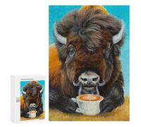 300 PCS Jigsaws Adults Puzzles Bison Latte Jigsaw Puzzle Family Game Analysis And Logic Parent-child Interaction 300 PCS