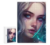 300 PCS Jigsaws Adults Puzzles Blue Eyes, Ethereal Beauty Adult Puzzles Relaxing Games Precision Cutting Unique Gifts for Birthday And Christmas 300 PCS