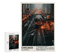 300 PCS Jigsaws Adults Puzzles Chicago City Jigsaw for Adults Relax Games Birthday Present Birthday And Unique Gifts 300 PCS
