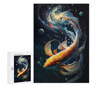 300 PCS Jigsaws Adults Puzzles Cosmic Koi 7 Jigsaws for Adults Toy Wall Decor Home Decoration for Is Ideal As A Gift 300 PCS