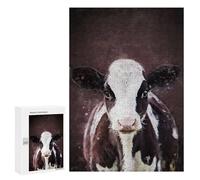 300 PCS Jigsaws Adults Puzzles Cow Splatter Adult Puzzles Relaxing Games Precision Cutting Unique Gifts for Birthday And Christmas 300 PCS