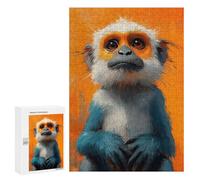 300 PCS Jigsaws Adults Puzzles Curious Monkey Portrait Adult Puzzles Relaxing Games Precision Cutting Unique Gifts for Birthday And Christmas 300 PCS