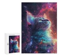 300 PCS Jigsaws Adults Puzzles Cute Galaxy Cat Jigsaw for Adults Relax Games Birthday Present Birthday And Unique Gifts 300 PCS