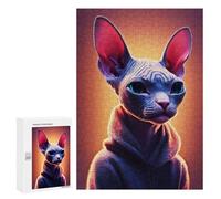 300 PCS Jigsaws Adults Puzzles Cute Sphynx Jigsaw for Adults Toy Wall Decor Perfect Decoration for Is Ideal As A Gift 300 PCS
