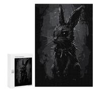 300 PCS Jigsaws Adults Puzzles Dark Spiked Gothic Rabbit Adult Puzzles Relaxing Games Precision Cutting Unique Gifts for Birthday And Christmas 300 PCS