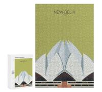 300 PCS Jigsaws Adults Puzzles Delhi Lotus Temple Snippet Jigsaw Puzzle Family Game Analysis And Logic Parent-child Interaction 300 PCS