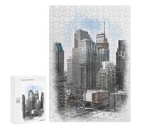 300 PCS Jigsaws Adults Puzzles Downtown Montreal Canada Jigsaw for Adults Toy Wall Decor Perfect Decoration for Is Ideal As A Gift 300 PCS