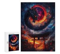 300 PCS Jigsaws Adults Puzzles Dragon And Torii Gate Jigsaws for Adults Toy Wall Decor Home Decoration for Is Ideal As A Gift 300 PCS