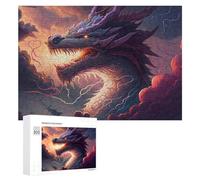 300 PCS Jigsaws Adults Puzzles Dragon Storms Over The Sea Jigsaws for Adults Hands-on Game Wall Decoration Birthday And Unique Gifts 300 PCS