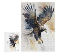 300 PCS Jigsaws Adults Puzzles Eagle Watercolor Jigsaw for Adults Hands-on Game Precision Cutting Parent-child Interaction 300 PCS