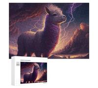 300 PCS Jigsaws Adults Puzzles Electric Llama Storm Jigsaws for Adults Hands-on Game Wall Decoration Birthday And Unique Gifts 300 PCS