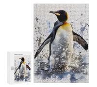 300 PCS Jigsaws Adults Puzzles Emperor Penguin Watercolor Jigsaw for Adults Hands-on Game Precision Cutting Parent-child Interaction 300 PCS