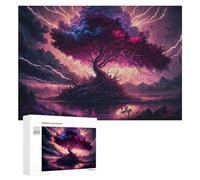 300 PCS Jigsaws Adults Puzzles Enchanted Stormscape with Mystical Tree Jigsaws for Adults Hands-on Game Wall Decoration Birthday And Unique Gifts 300 PCS