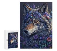300 PCS Jigsaws Adults Puzzles Flower Crown Wolf Jigsaw for Adults Hands-on Game Precision Cutting Parent-child Interaction 300 PCS
