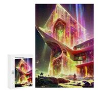 300 PCS Jigsaws Adults Puzzles Futuristic Alien Cityscape Adult Puzzles Relaxing Games Precision Cutting Unique Gifts for Birthday And Christmas 300 PCS