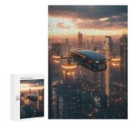 300 PCS Jigsaws Adults Puzzles Futuristic Drone Cityscape Adult Puzzles Relaxing Games Precision Cutting Unique Gifts for Birthday And Christmas 300 PCS