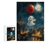 300 PCS Jigsaws Adults Puzzles Ghostly Balloon Ride Jigsaw for Adults Hands-on Game Precision Cutting Parent-child Interaction 300 PCS