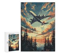 300 PCS Jigsaws Adults Puzzles Gifts A380 Plane Flying Sky Tree Jigsaw for Adults Relax Games Home Decoration Birthday Present, Gifts, 300 PCS