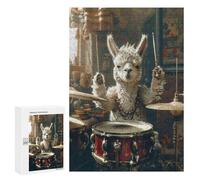 300 PCS Jigsaws Adults Puzzles Gifts Alpaca Plays Drums Jigsaw for Adults Relax Games Home Decoration Birthday Present, Gifts, 300 PCS