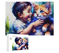 300 PCS Jigsaws Adults Puzzles Gifts Baby's First Cat Adventure Jigsaw Puzzle Relax Games Staycation Kill Time Birthday Present, Gifts, 300 PCS
