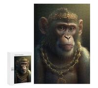 300 PCS Jigsaws Adults Puzzles Gifts Crowned Golden Monkey Jigsaw for Adults Relax Games Home Decoration Birthday Present, Gifts, 300 PCS